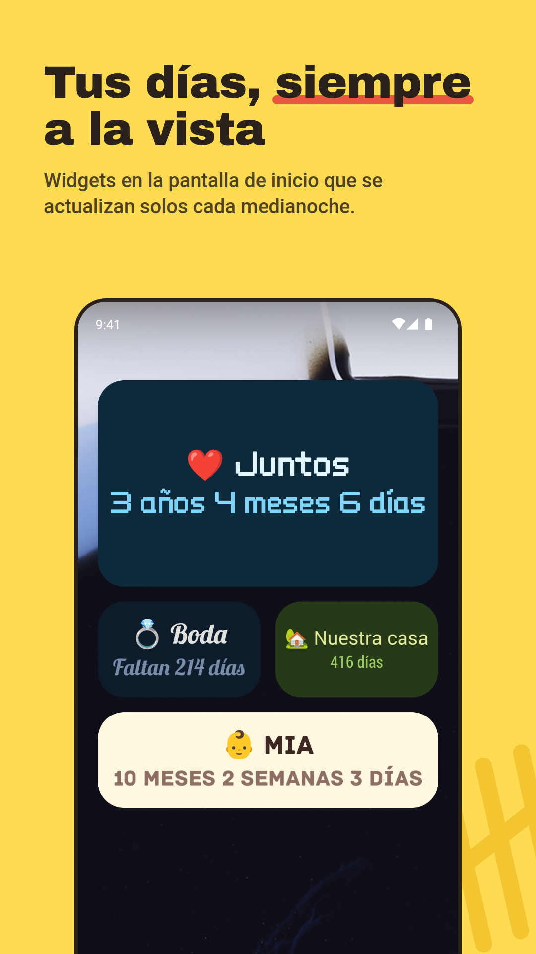 Tus días, en tu pantalla de inicio