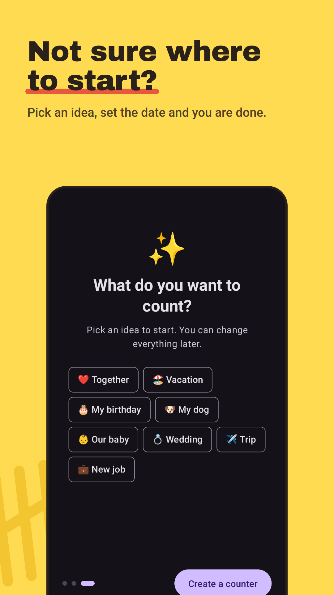 Not sure where to start? Pick an idea