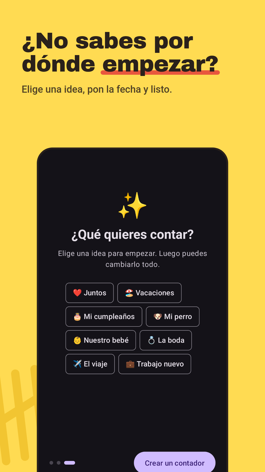 ¿No sabes por dónde empezar? Elige una idea